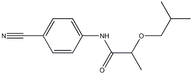 N-(4-cyanophenyl)-2-(2-methylpropoxy)propanamide 结构式