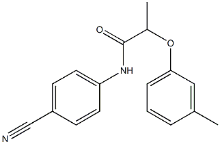 N-(4-cyanophenyl)-2-(3-methylphenoxy)propanamide 结构式