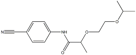 N-(4-cyanophenyl)-2-[2-(propan-2-yloxy)ethoxy]propanamide 结构式