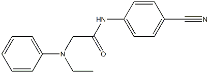 N-(4-cyanophenyl)-2-[ethyl(phenyl)amino]acetamide 结构式