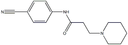 N-(4-cyanophenyl)-3-(piperidin-1-yl)propanamide 结构式