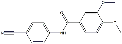 N-(4-cyanophenyl)-3,4-dimethoxybenzamide 结构式