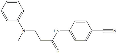 N-(4-cyanophenyl)-3-[methyl(phenyl)amino]propanamide 结构式