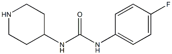 N-(4-fluorophenyl)-N'-piperidin-4-ylurea 结构式