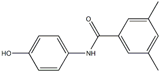 N-(4-hydroxyphenyl)-3,5-dimethylbenzamide 结构式