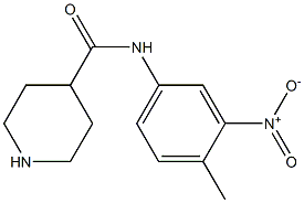 N-(4-methyl-3-nitrophenyl)piperidine-4-carboxamide 结构式