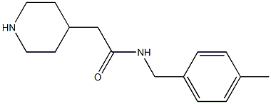 N-(4-methylbenzyl)-2-piperidin-4-ylacetamide 结构式