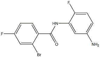 N-(5-amino-2-fluorophenyl)-2-bromo-4-fluorobenzamide 结构式