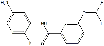 N-(5-amino-2-fluorophenyl)-3-(difluoromethoxy)benzamide 结构式