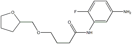 N-(5-amino-2-fluorophenyl)-4-(oxolan-2-ylmethoxy)butanamide 结构式