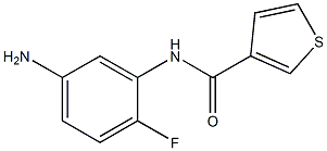 N-(5-amino-2-fluorophenyl)thiophene-3-carboxamide 结构式