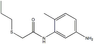 N-(5-amino-2-methylphenyl)-2-(propylsulfanyl)acetamide 结构式