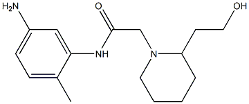 N-(5-amino-2-methylphenyl)-2-[2-(2-hydroxyethyl)piperidin-1-yl]acetamide 结构式