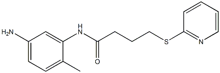 N-(5-amino-2-methylphenyl)-4-(pyridin-2-ylsulfanyl)butanamide 结构式