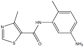 N-(5-amino-2-methylphenyl)-4-methyl-1,3-thiazole-5-carboxamide 结构式