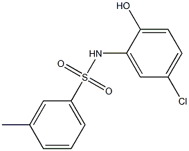 N-(5-chloro-2-hydroxyphenyl)-3-methylbenzene-1-sulfonamide 结构式