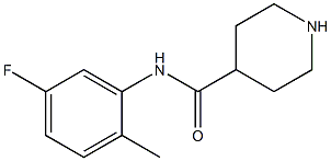 N-(5-fluoro-2-methylphenyl)piperidine-4-carboxamide 结构式