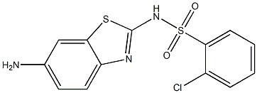 N-(6-amino-1,3-benzothiazol-2-yl)-2-chlorobenzene-1-sulfonamide 结构式