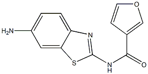 N-(6-amino-1,3-benzothiazol-2-yl)-3-furamide 结构式