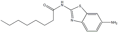 N-(6-amino-1,3-benzothiazol-2-yl)octanamide 结构式