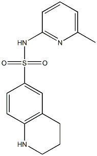 N-(6-methylpyridin-2-yl)-1,2,3,4-tetrahydroquinoline-6-sulfonamide 结构式