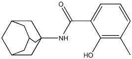 N-(adamantan-1-yl)-2-hydroxy-3-methylbenzamide 结构式