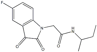 N-(butan-2-yl)-2-(5-fluoro-2,3-dioxo-2,3-dihydro-1H-indol-1-yl)acetamide 结构式