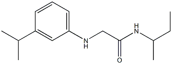 N-(butan-2-yl)-2-{[3-(propan-2-yl)phenyl]amino}acetamide 结构式