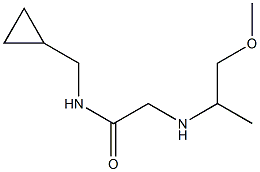 N-(cyclopropylmethyl)-2-[(1-methoxypropan-2-yl)amino]acetamide 结构式