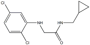 N-(cyclopropylmethyl)-2-[(2,5-dichlorophenyl)amino]acetamide 结构式