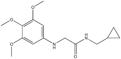 N-(cyclopropylmethyl)-2-[(3,4,5-trimethoxyphenyl)amino]acetamide 结构式