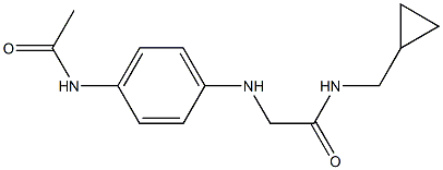 N-(cyclopropylmethyl)-2-[(4-acetamidophenyl)amino]acetamide 结构式