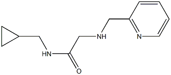 N-(cyclopropylmethyl)-2-[(pyridin-2-ylmethyl)amino]acetamide 结构式