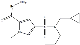 N-(cyclopropylmethyl)-5-(hydrazinocarbonyl)-1-methyl-N-propyl-1H-pyrrole-3-sulfonamide 结构式