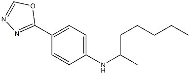 N-(heptan-2-yl)-4-(1,3,4-oxadiazol-2-yl)aniline 结构式