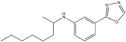 N-(octan-2-yl)-3-(1,3,4-oxadiazol-2-yl)aniline 结构式