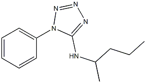 N-(pentan-2-yl)-1-phenyl-1H-1,2,3,4-tetrazol-5-amine 结构式