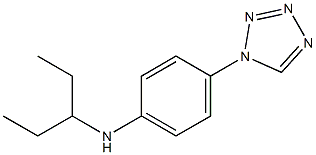 N-(pentan-3-yl)-4-(1H-1,2,3,4-tetrazol-1-yl)aniline 结构式