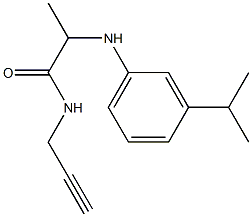 N-(prop-2-yn-1-yl)-2-{[3-(propan-2-yl)phenyl]amino}propanamide 结构式