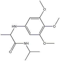 N-(propan-2-yl)-2-[(3,4,5-trimethoxyphenyl)amino]propanamide 结构式