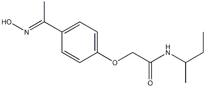 N-(sec-butyl)-2-{4-[(1E)-N-hydroxyethanimidoyl]phenoxy}acetamide 结构式