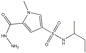 N-(sec-butyl)-5-(hydrazinocarbonyl)-1-methyl-1H-pyrrole-3-sulfonamide 结构式