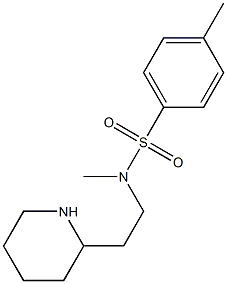 N,4-dimethyl-N-[2-(piperidin-2-yl)ethyl]benzene-1-sulfonamide 结构式