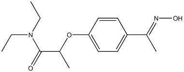 N,N-diethyl-2-{4-[1-(hydroxyimino)ethyl]phenoxy}propanamide 结构式