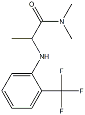 N,N-dimethyl-2-{[2-(trifluoromethyl)phenyl]amino}propanamide 结构式