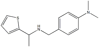 N,N-dimethyl-4-({[1-(thiophen-2-yl)ethyl]amino}methyl)aniline 结构式