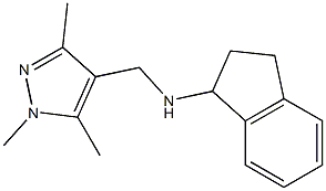 N-[(1,3,5-trimethyl-1H-pyrazol-4-yl)methyl]-2,3-dihydro-1H-inden-1-amine 结构式