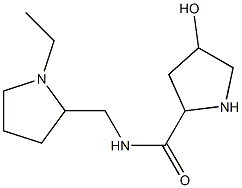 N-[(1-ethylpyrrolidin-2-yl)methyl]-4-hydroxypyrrolidine-2-carboxamide 结构式