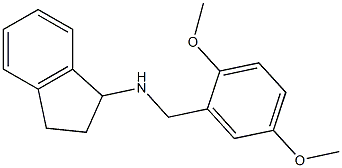 N-[(2,5-dimethoxyphenyl)methyl]-2,3-dihydro-1H-inden-1-amine 结构式