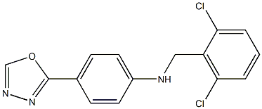 N-[(2,6-dichlorophenyl)methyl]-4-(1,3,4-oxadiazol-2-yl)aniline 结构式